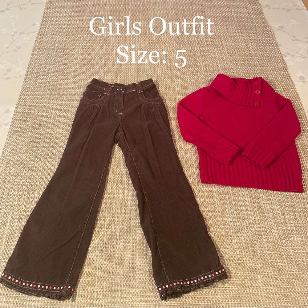 ✔️ SOLD 📬 Girls Pants & Sweater Outifit